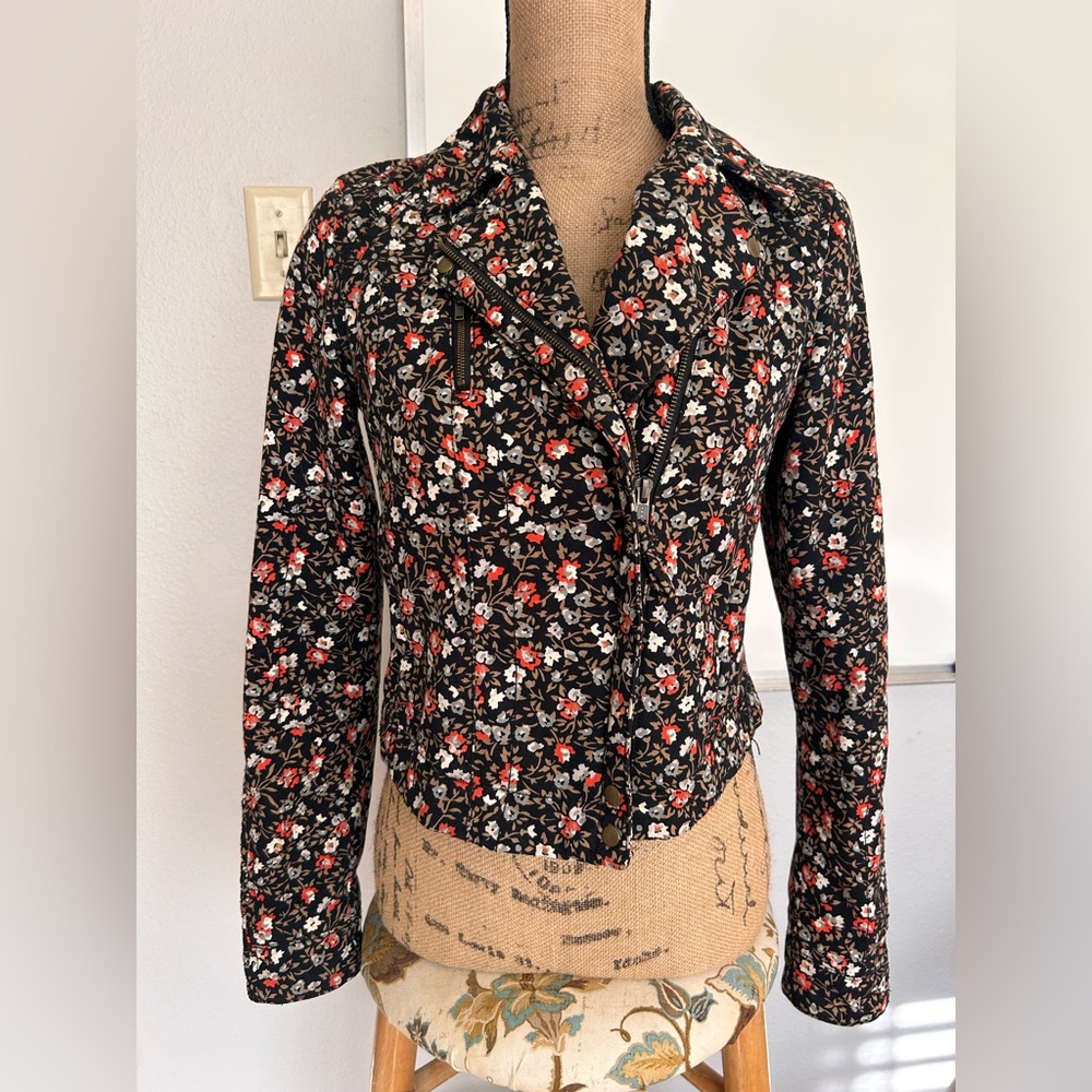Floral Black Women's Jacket
